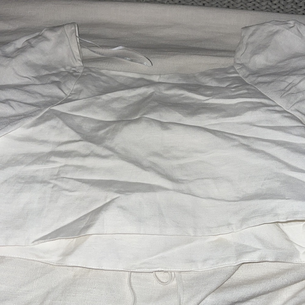 Shona Joy // Blanca Linen Lace Up Boxy Top NWOT🌛 - Picture 13 of 14